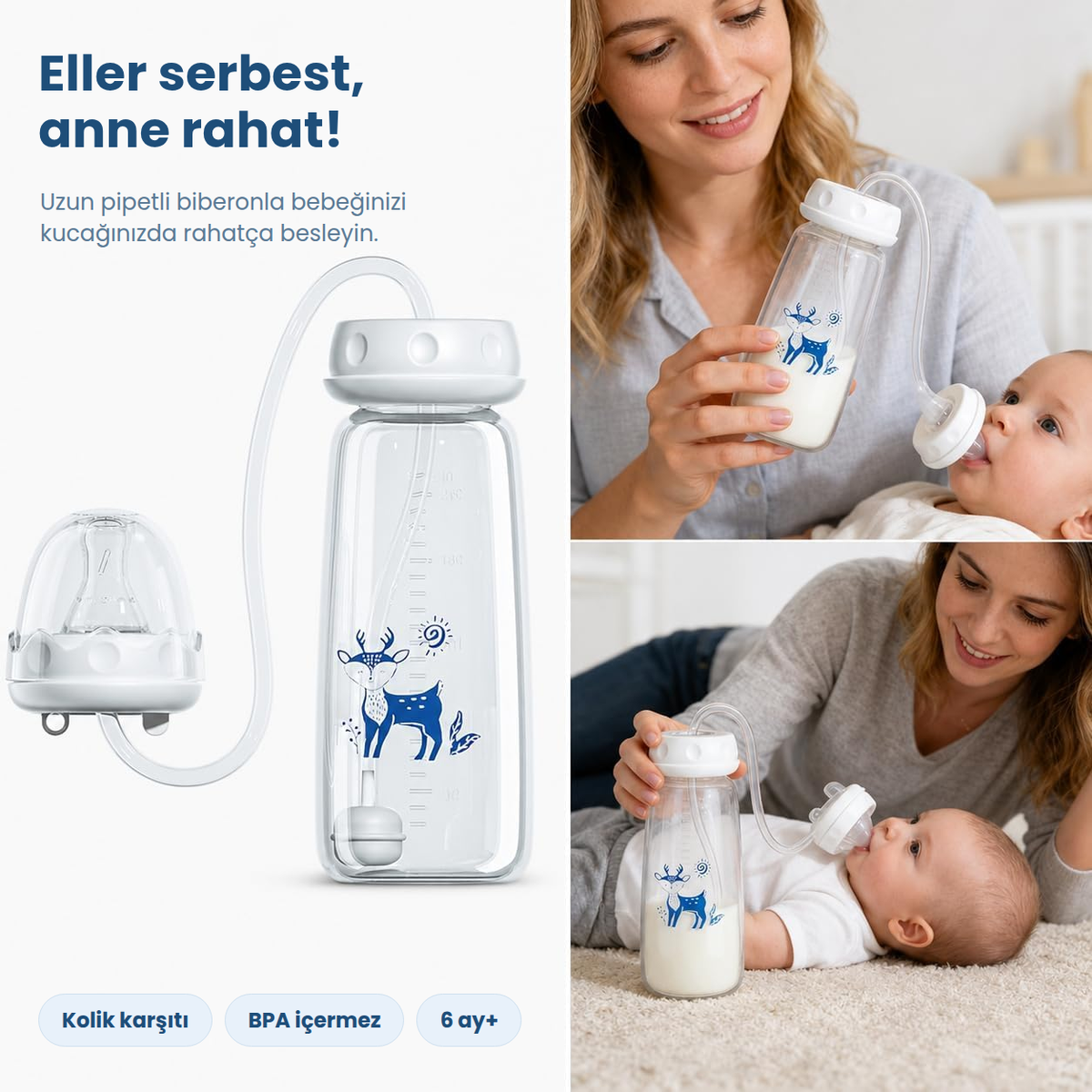 Juppuly Eller Serbest Akıllı Biberon