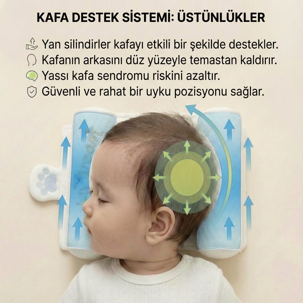 Ortopedik Bebek Düz kafa yastığı JUPPULY