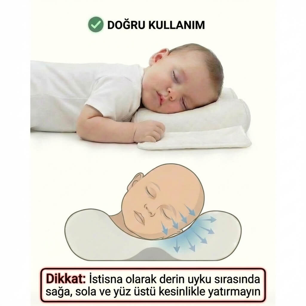 Ortopedik Bebek Düz kafa yastığı JUPPULY